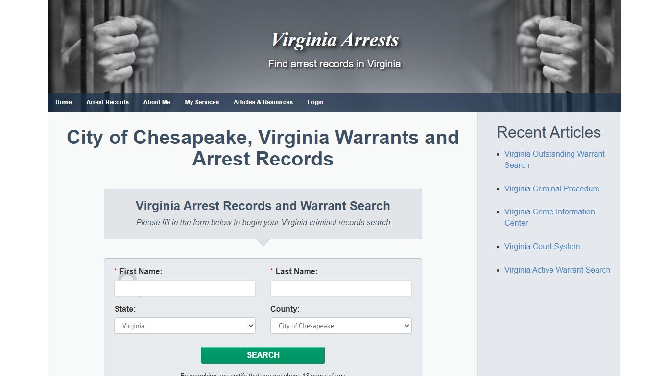 City of Chesapeake, Virginia Warrants and Arrest Records ...